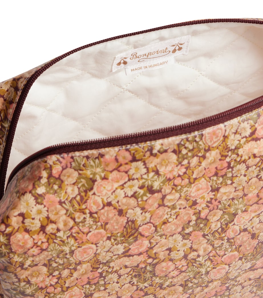 Liberty Print Quilted Zipped Pouch FL ROSE MOYEN Image 3