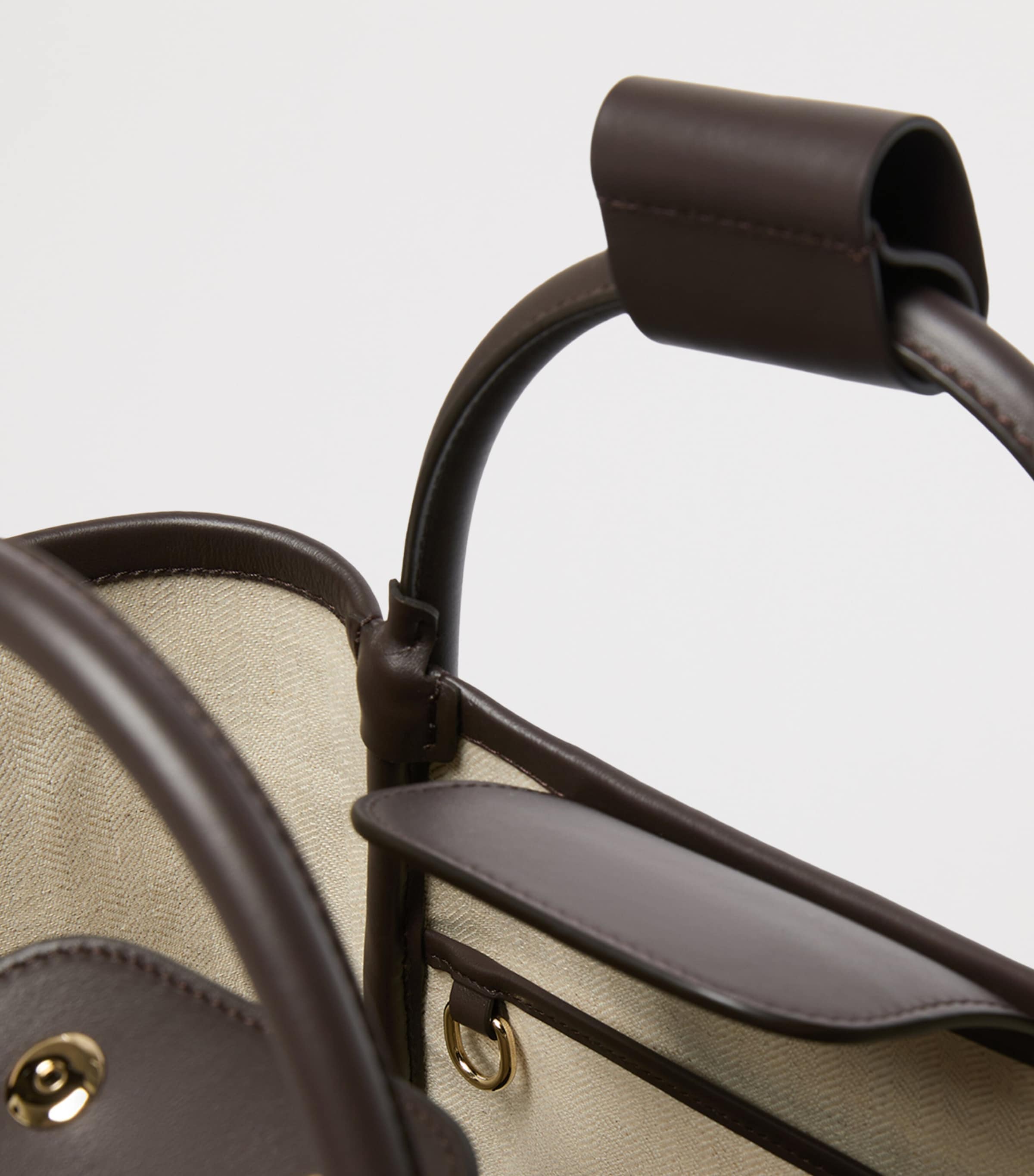 Max Mara Small Leather Marine Top-Handle Bag Dark Brown Image 7