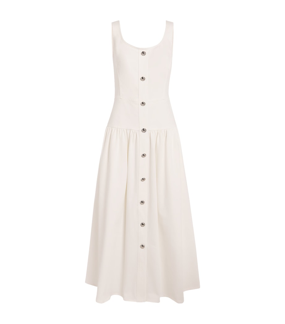 Denim Cassie Midi Dress WHITE Image 1