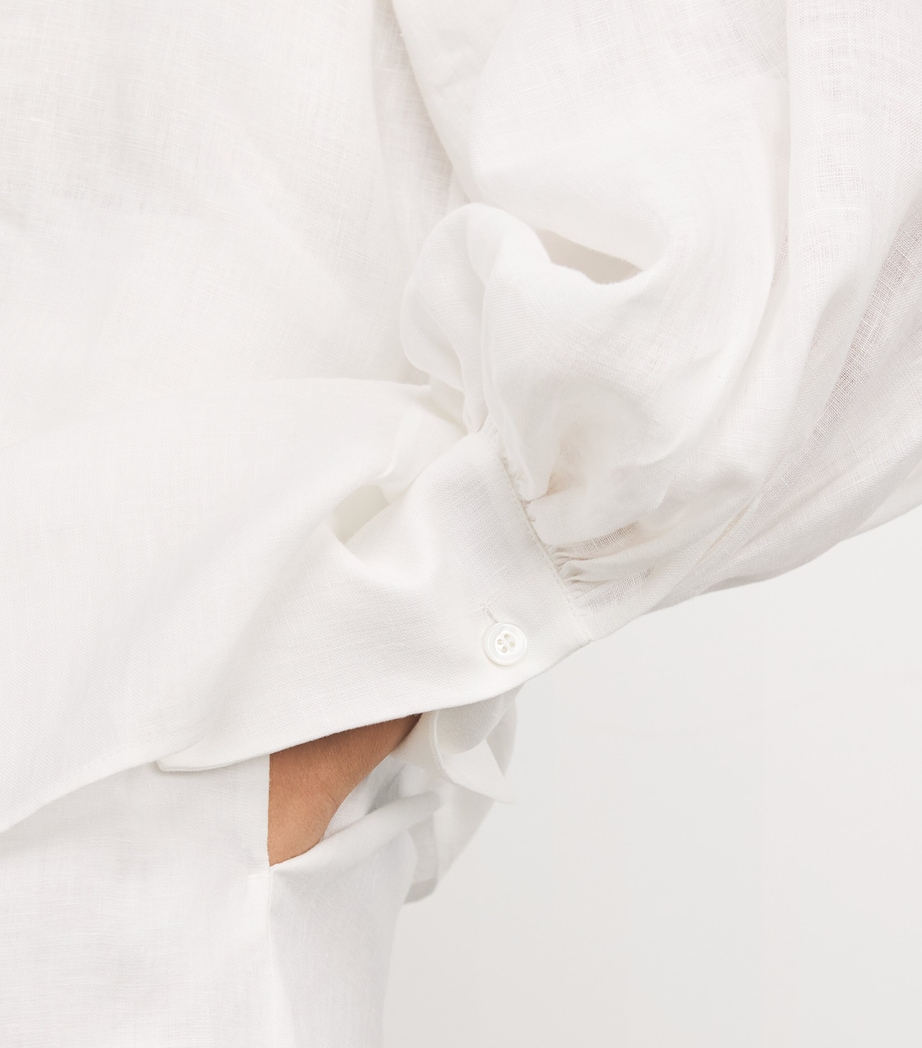 Linen Long-Sleeve Shirt BIANCO Image 6