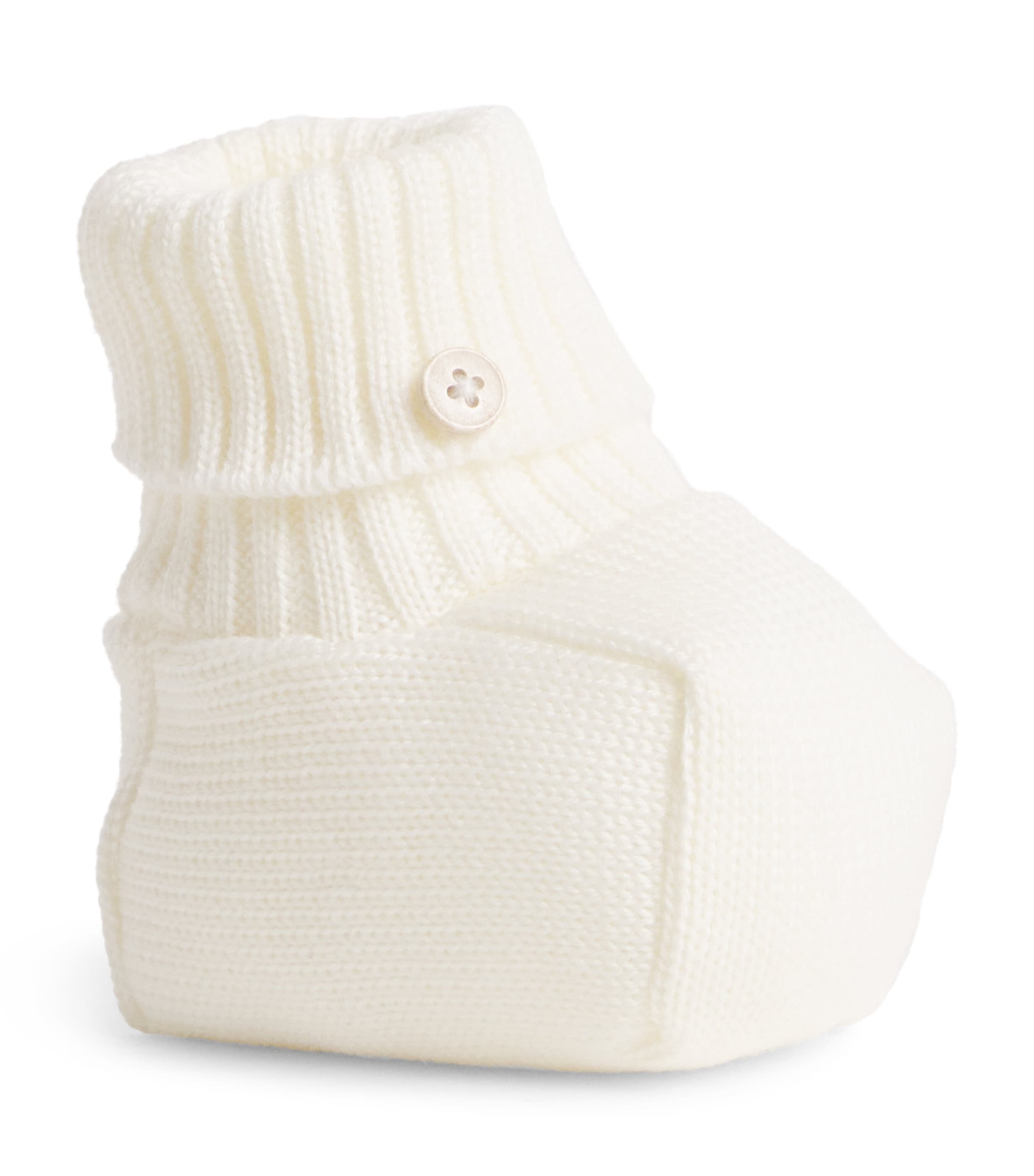 Bimbalo Wool Bow Booties Off White Image 1