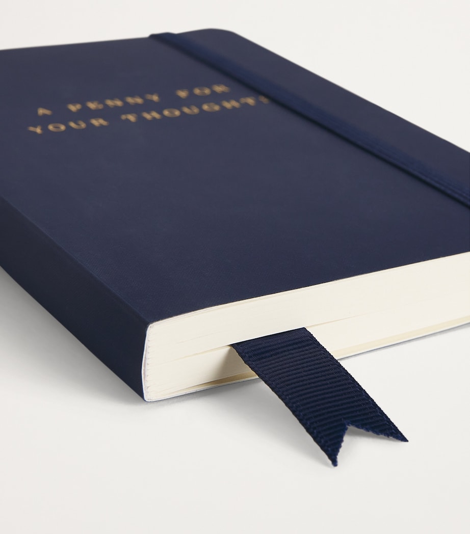 Harrods Logo A6 Notebook Navy Image 3
