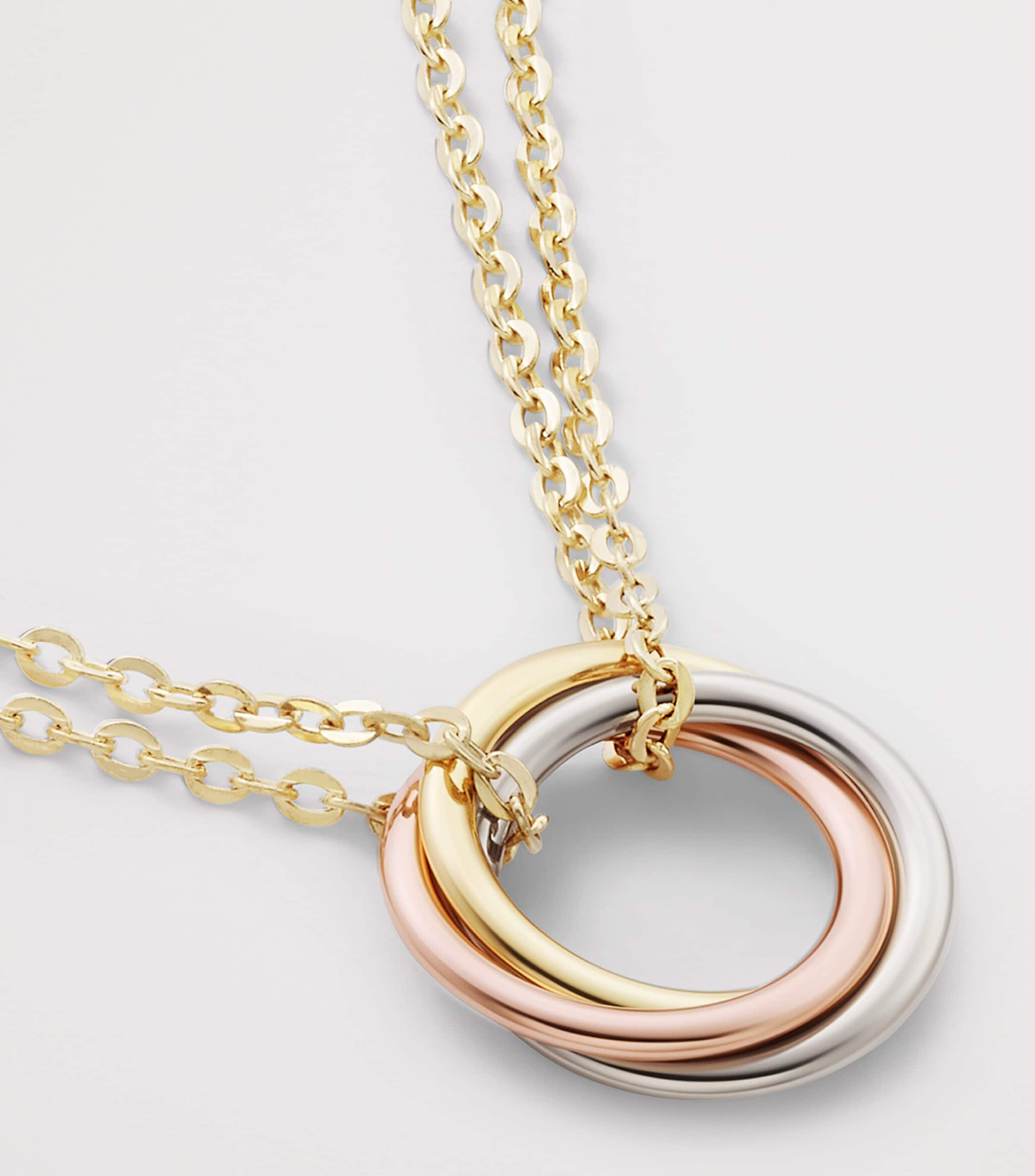 Mini Mixed Gold Trinity Necklace MIXED GOLD Image 4