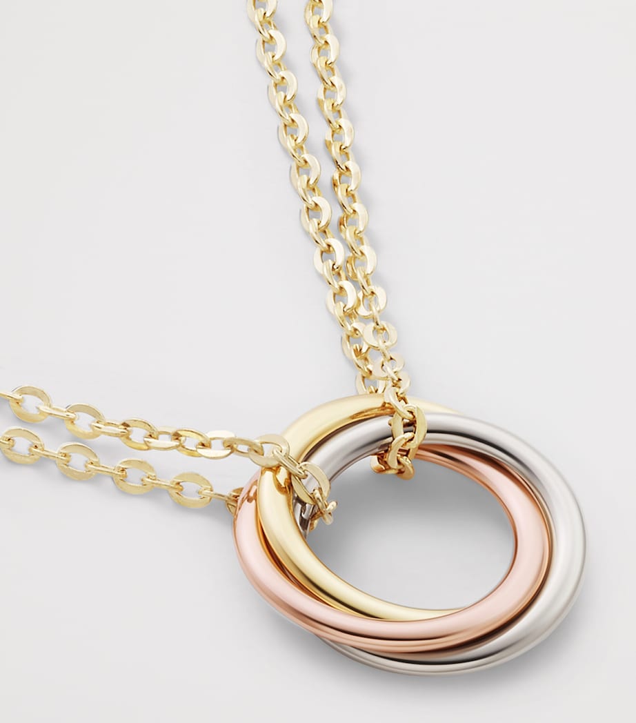 Mini Mixed Gold Trinity Necklace MIXED GOLD Image 4