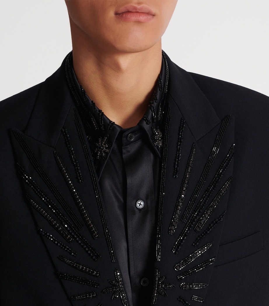 Wool Embellished Blazer EAP NOIR/NOIR Image 7