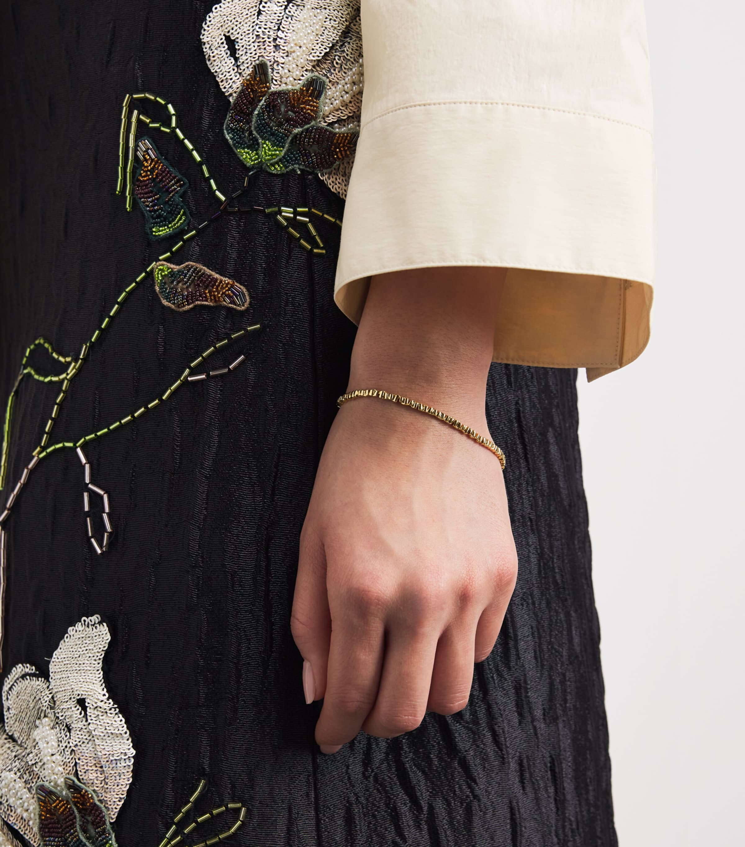 Suzanne Kalan Yellow Gold Golden Thin Tennis Bracelet Yg Image 2