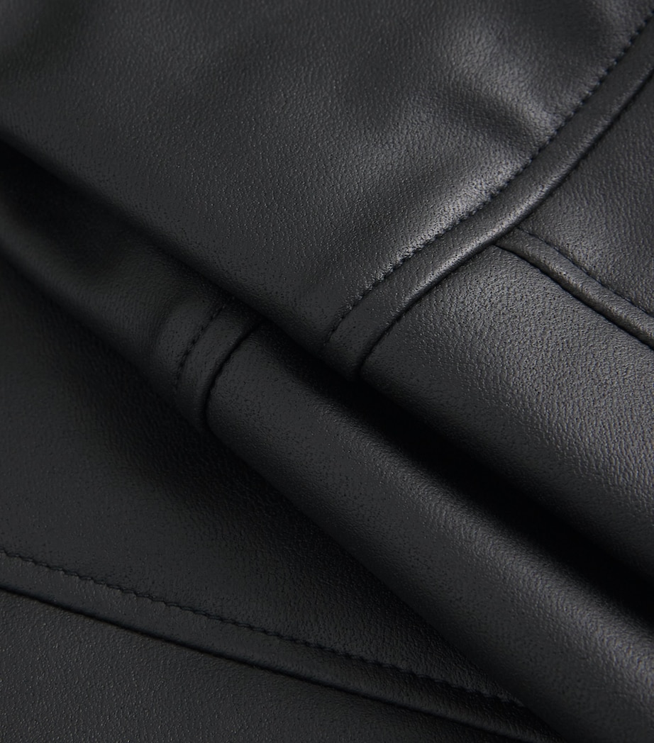 Wolford Womens Faux Leather Edie Leggings Black Image 6