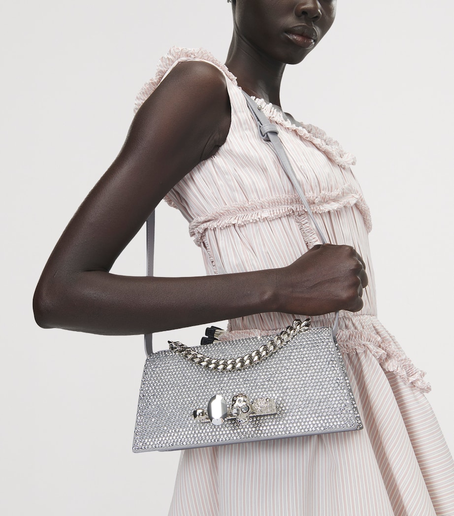 McQueen Leather Jewelled Shoulder Bag Image 2