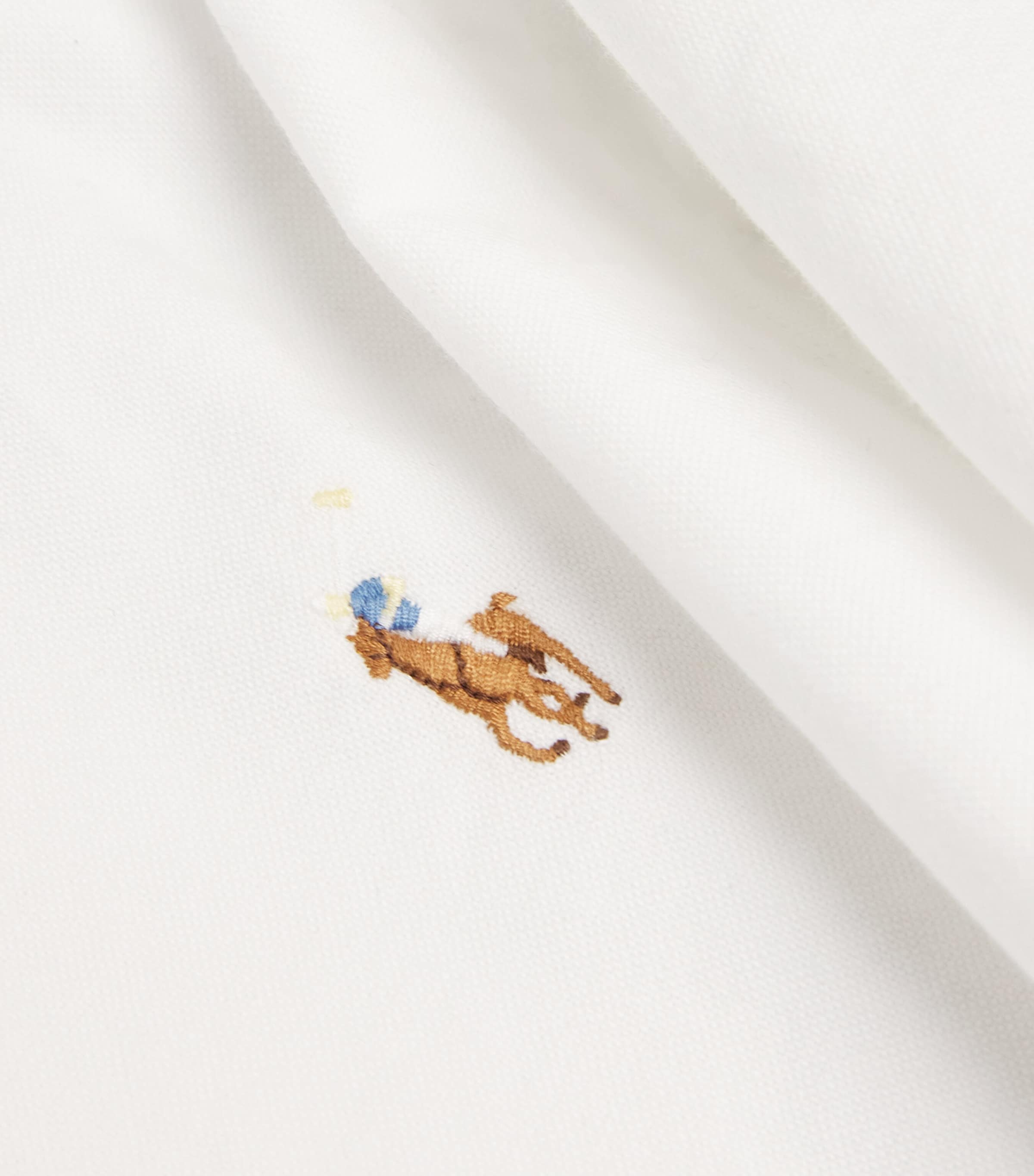 Custom Fit Polo Pony Oxford Shirt WHITE Image 5