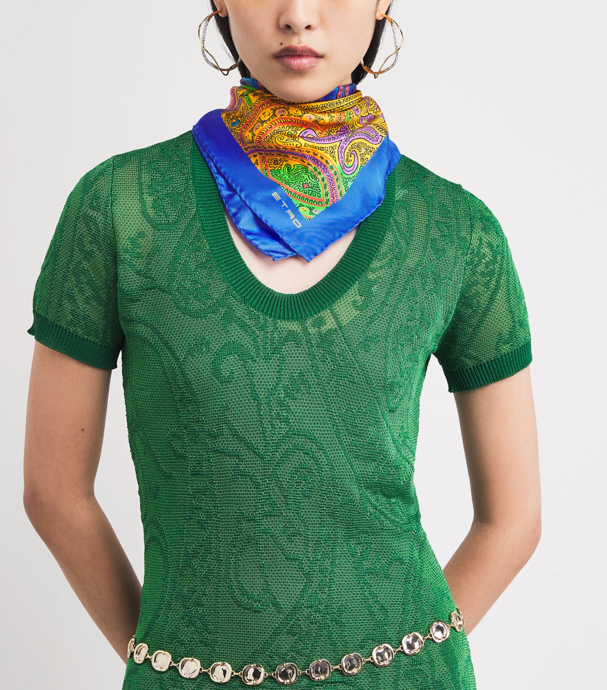 Silk Paisley Scarf X0850 Image 2