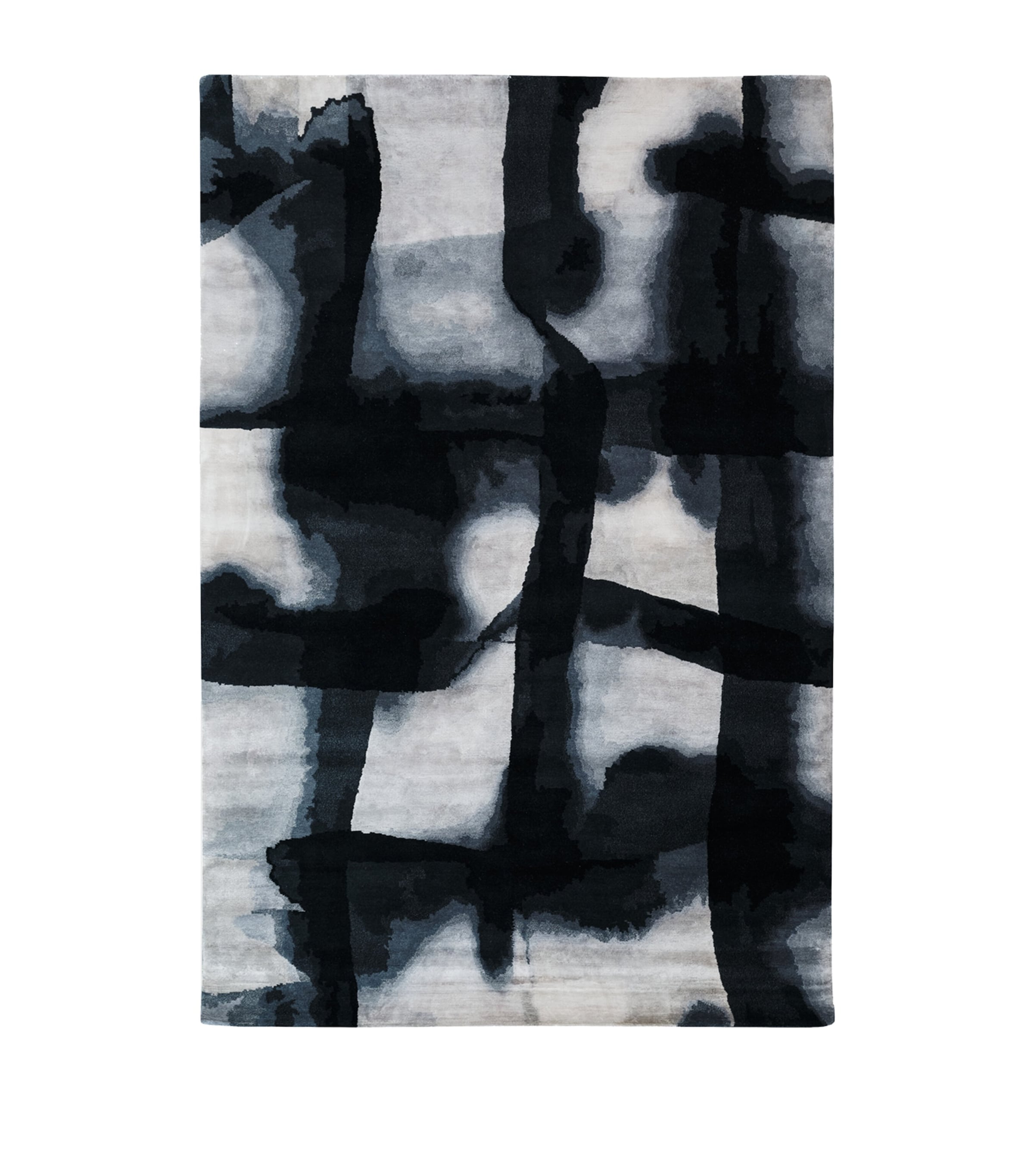 Wool-Silk Solu Night Rug (3.05 x 2.44m) BLACK Image 1