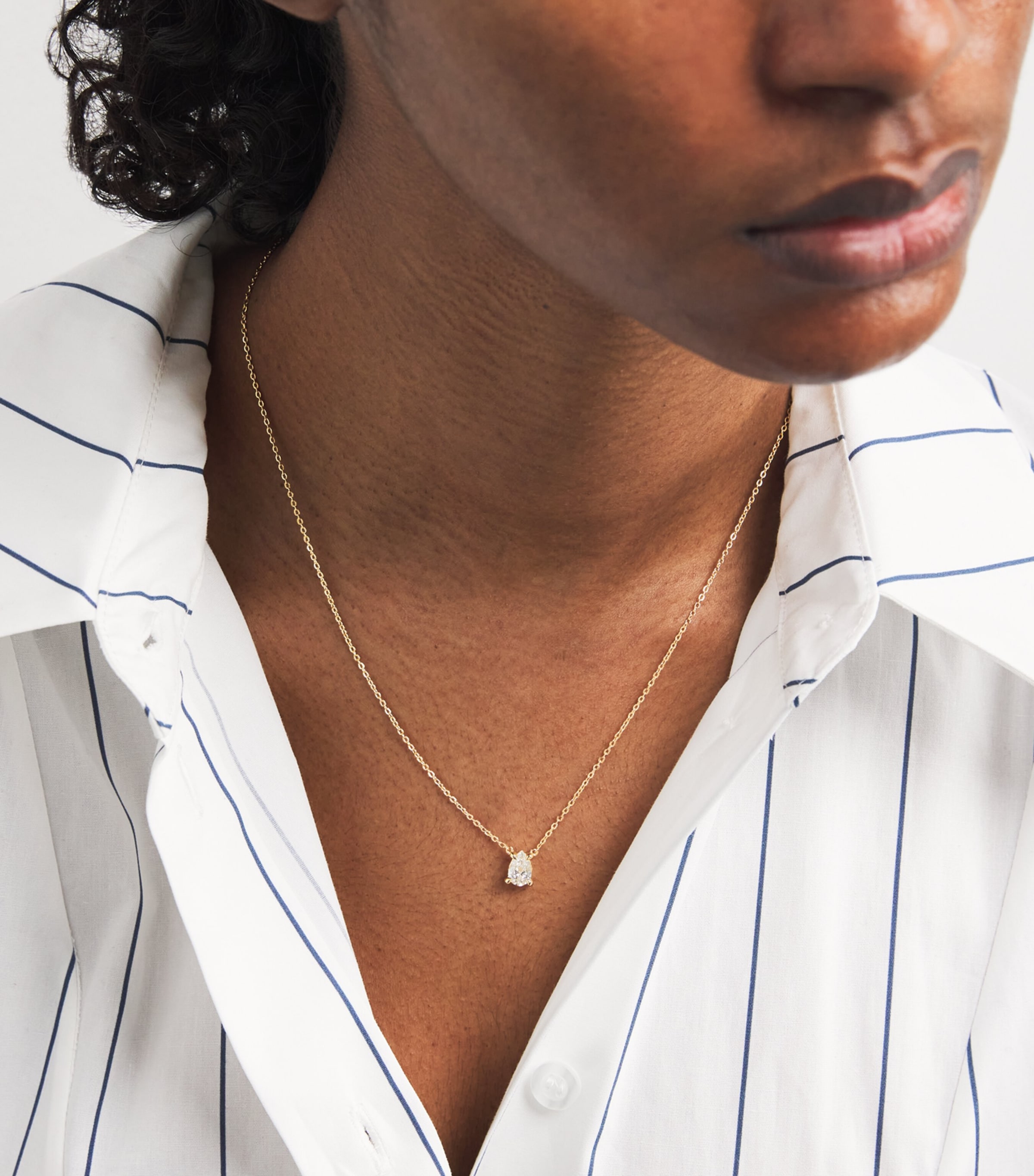 Yellow Gold and Diamond Pendant Necklace (0.75ct) YELLOW GOLD Image 2