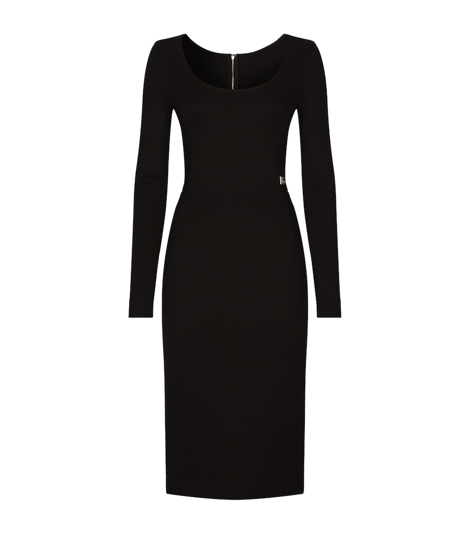 DG Logo Midi Dress N0000-BLACK Image 1