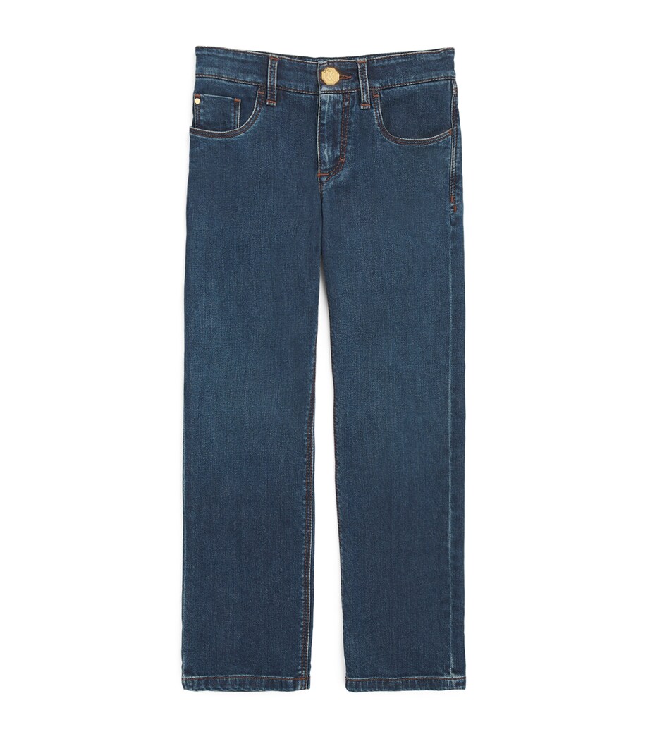 Stefano Ricci Kids Straight Jeans (6-16 Years) Blbyblue Classic Image 1