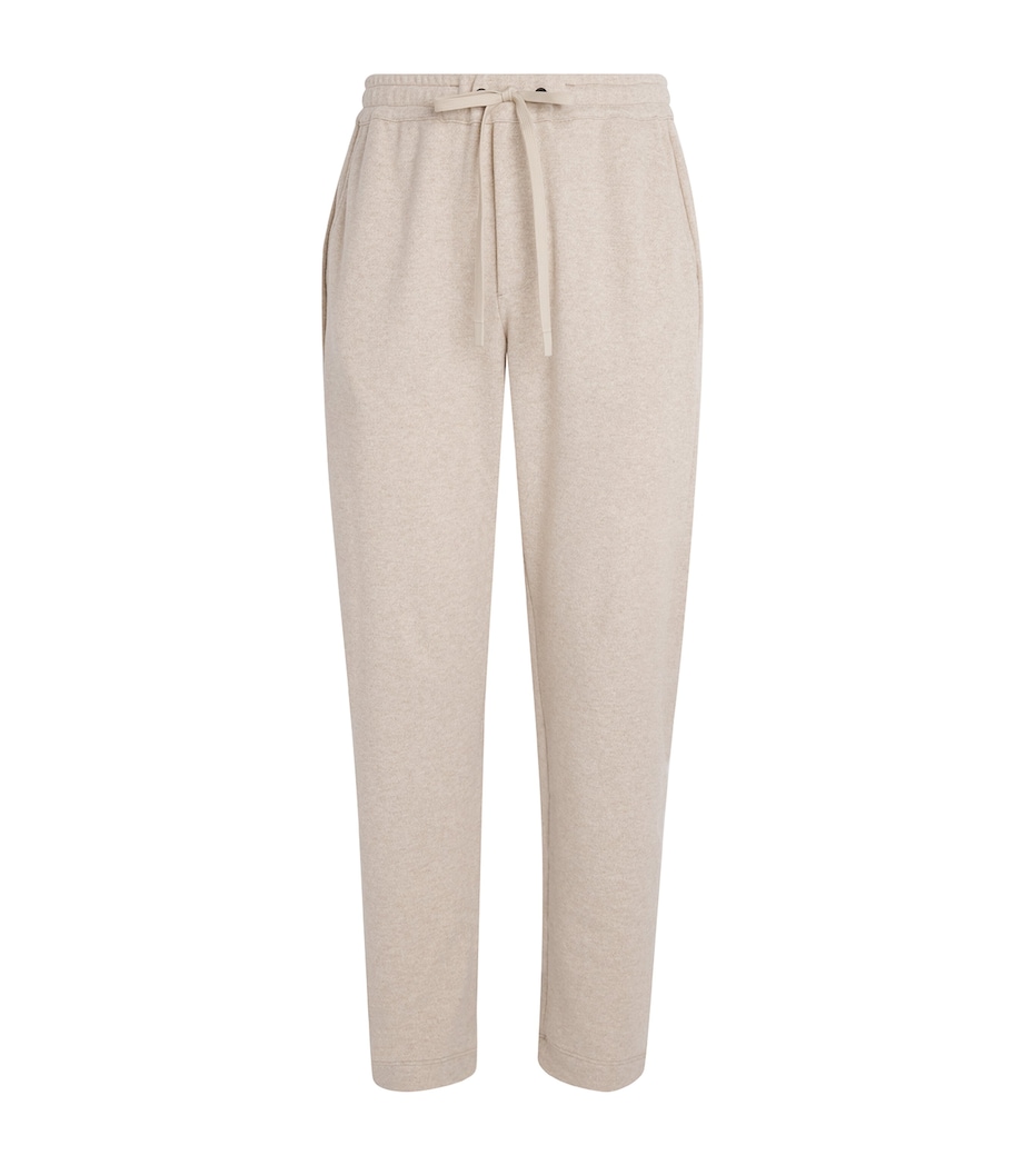 Hanro Mens Cotton-Blend Cozy Living Lounge Trousers Camel Melange Image 1