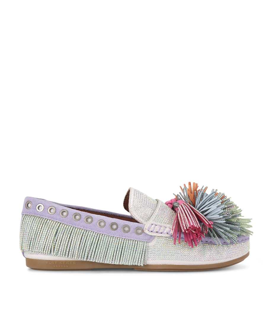 Suede Pom-Pom Loafers MULT/OTHER Image 1