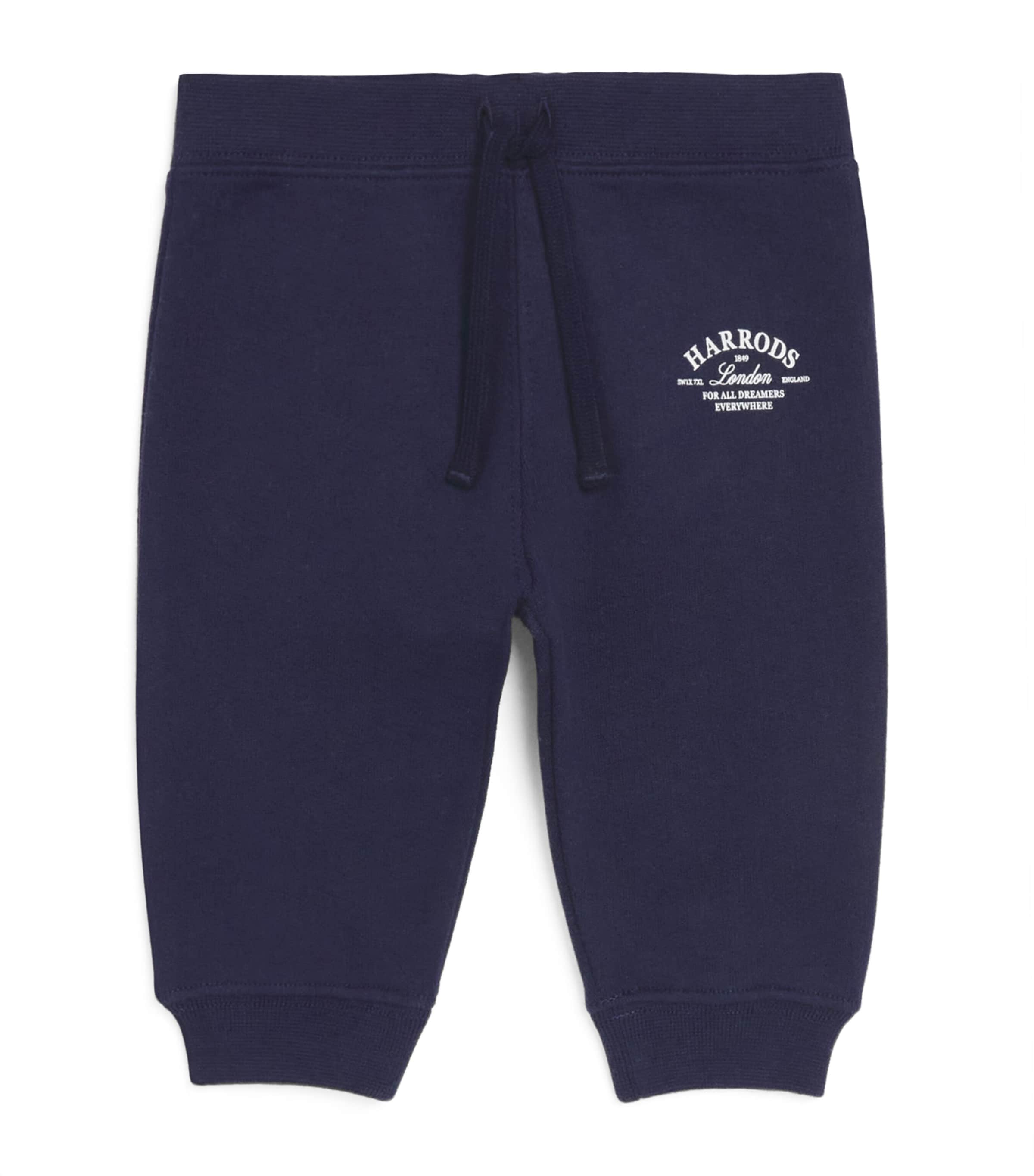 Harrods Cotton Sweatpants In Blue
