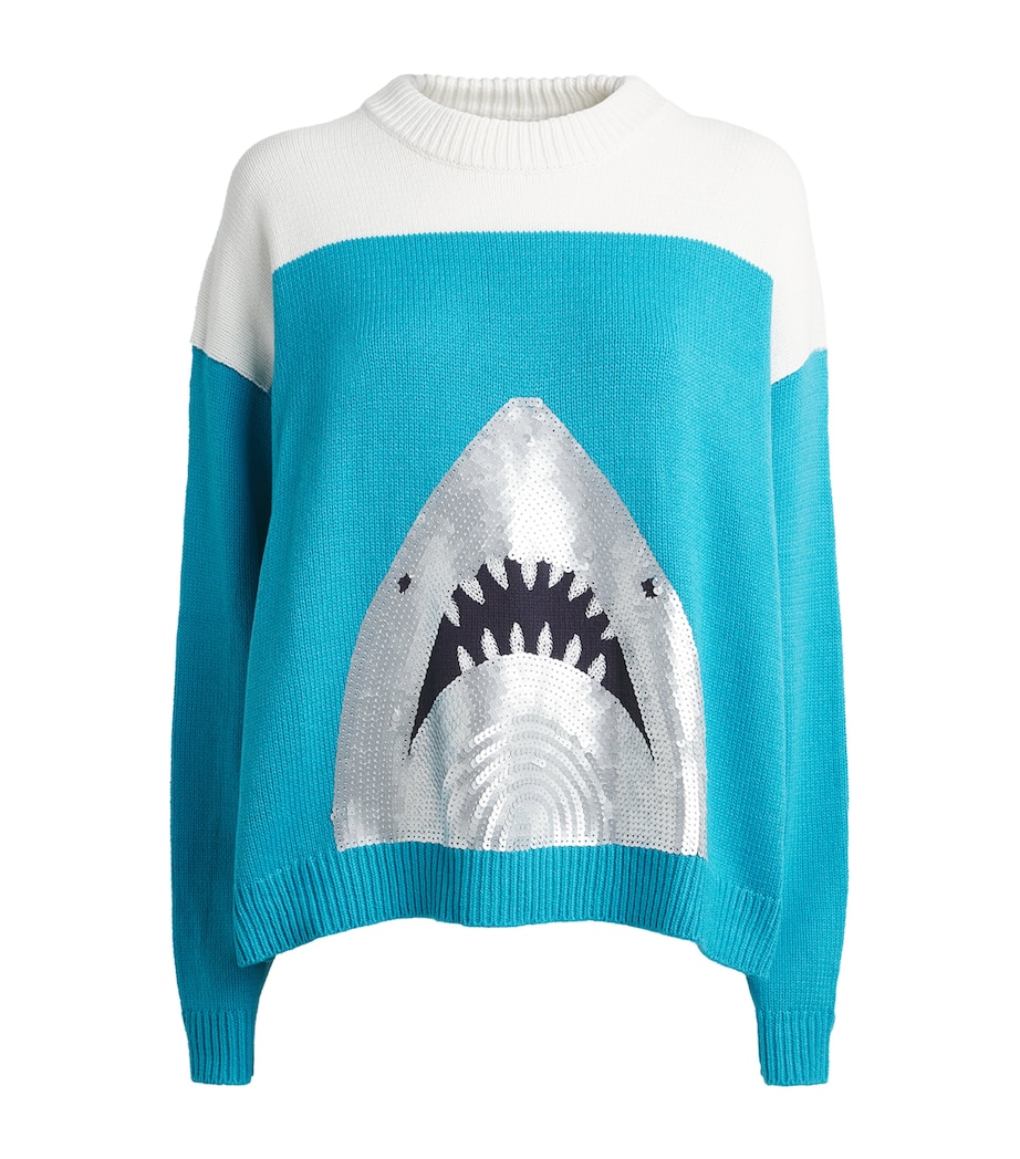 STAUD Womens Cotton-Blend Shark Reya Sweater Grwt Great White Image 1