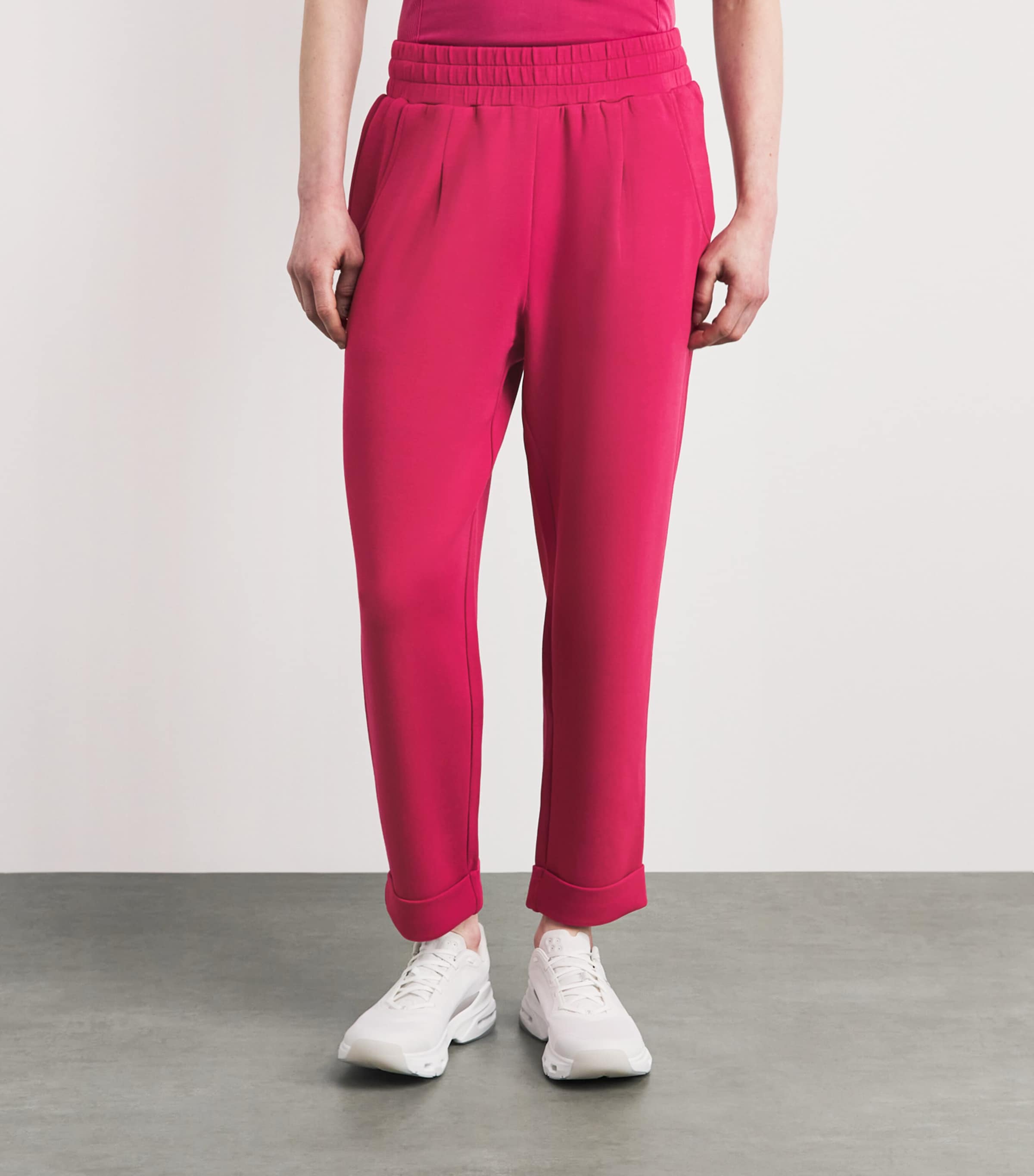 Varley Womens The Rolled Cuff Sweatpants Rich Raspberry Image 4