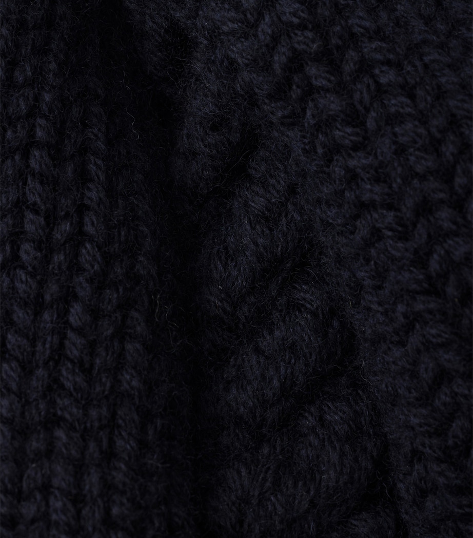 Prada Virgin Wool Triangle Beanie Blue Image 3