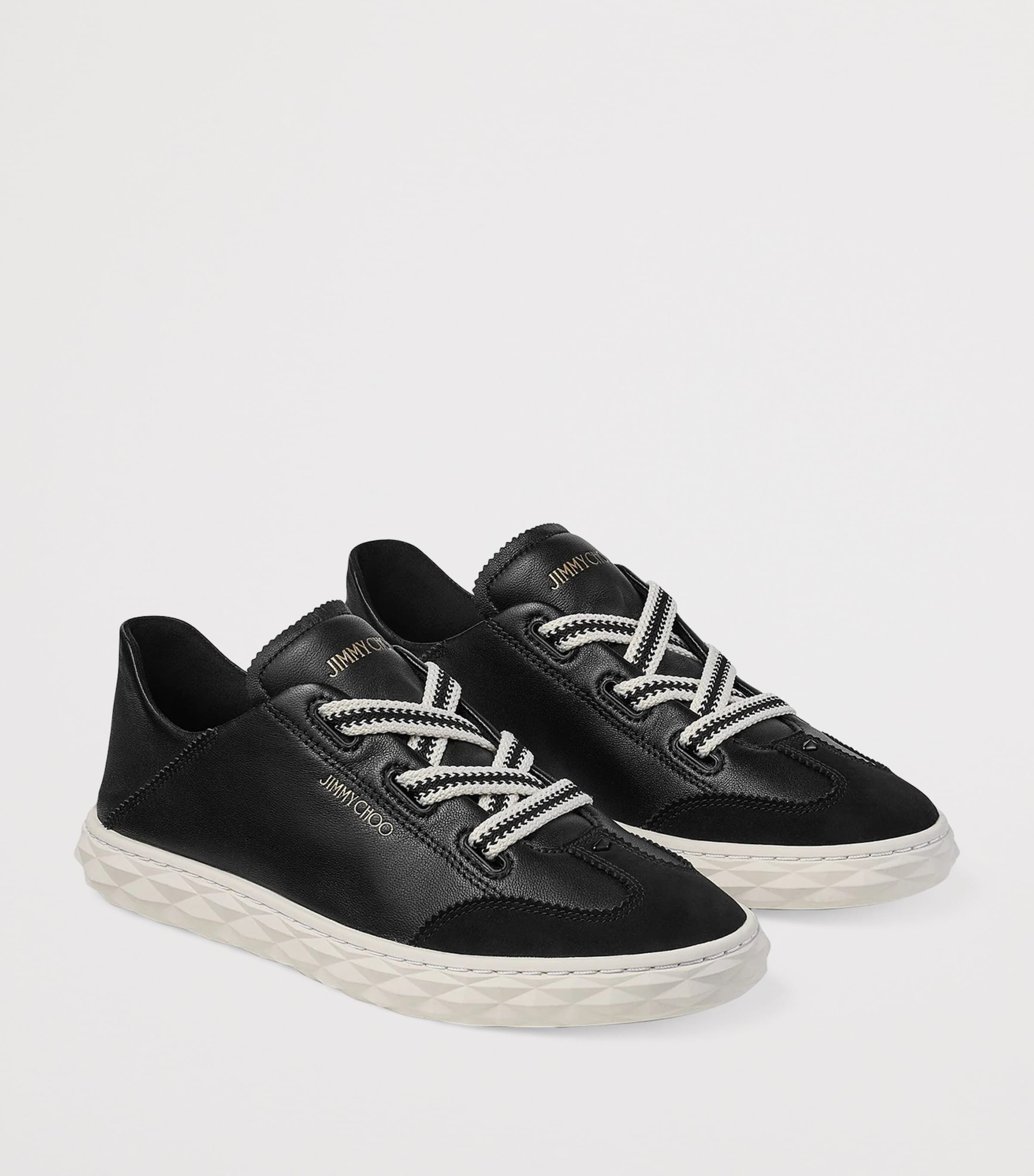 Diamond Flex Leather Trainers V BLACK MIX Image 2