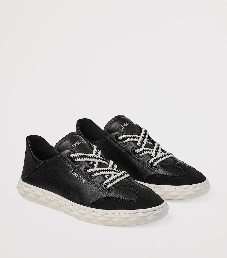 Diamond Flex Leather Trainers V BLACK MIX Image 2