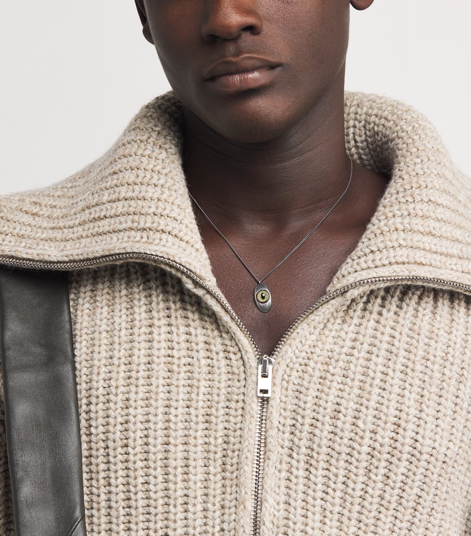 Cat Eye Pendant Necklace BR098LIGHTCHSNT Image 4