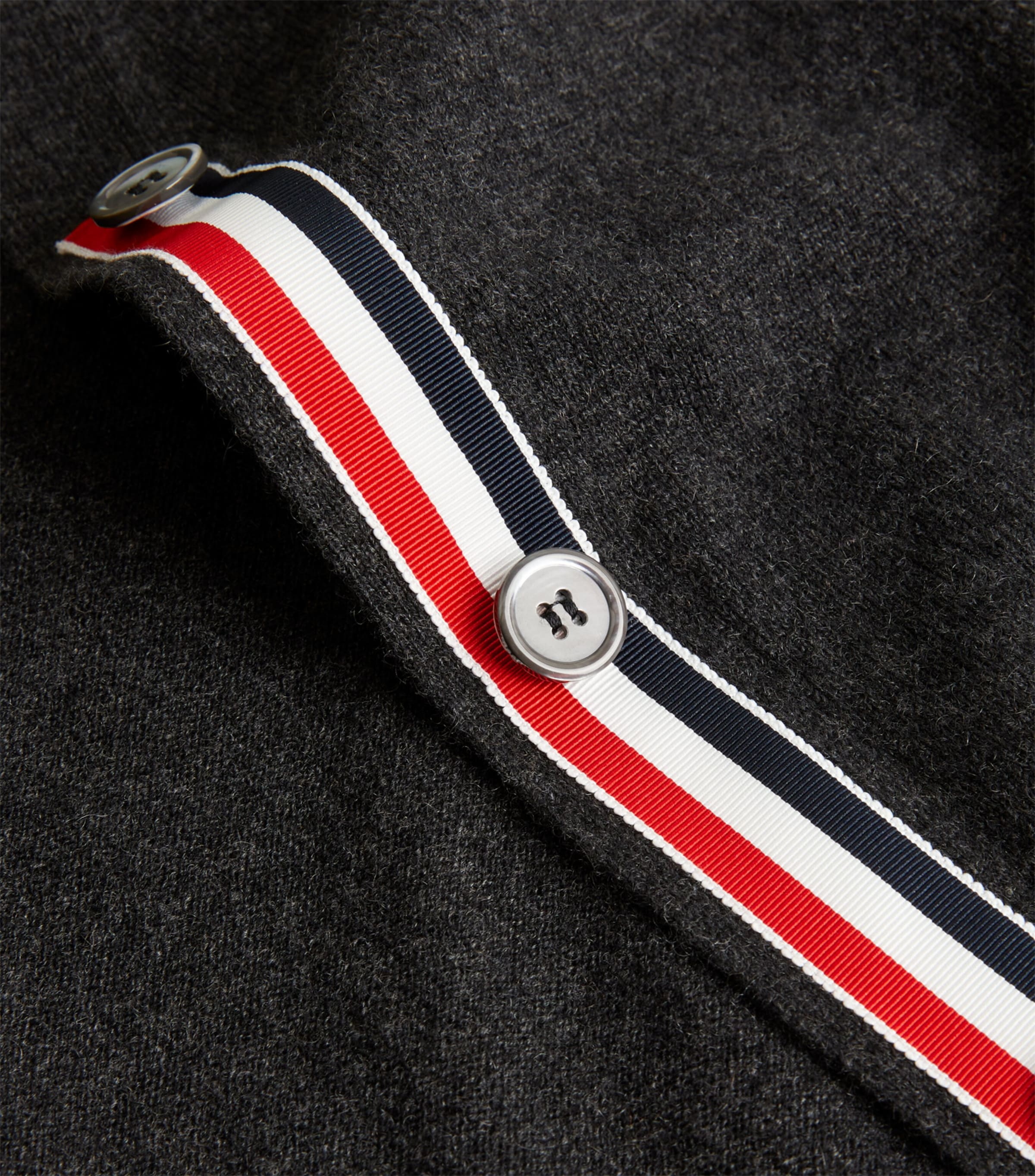 Cashmere 4-Bar Cardigan DARK GREY Image 5