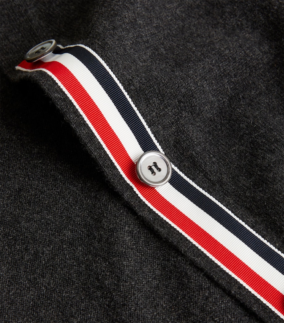 Cashmere 4-Bar Cardigan DARK GREY Image 5