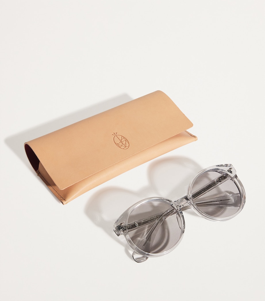 Jacques Marie Mage Acetate Round Factory Sunglasses Sulfur Image 4