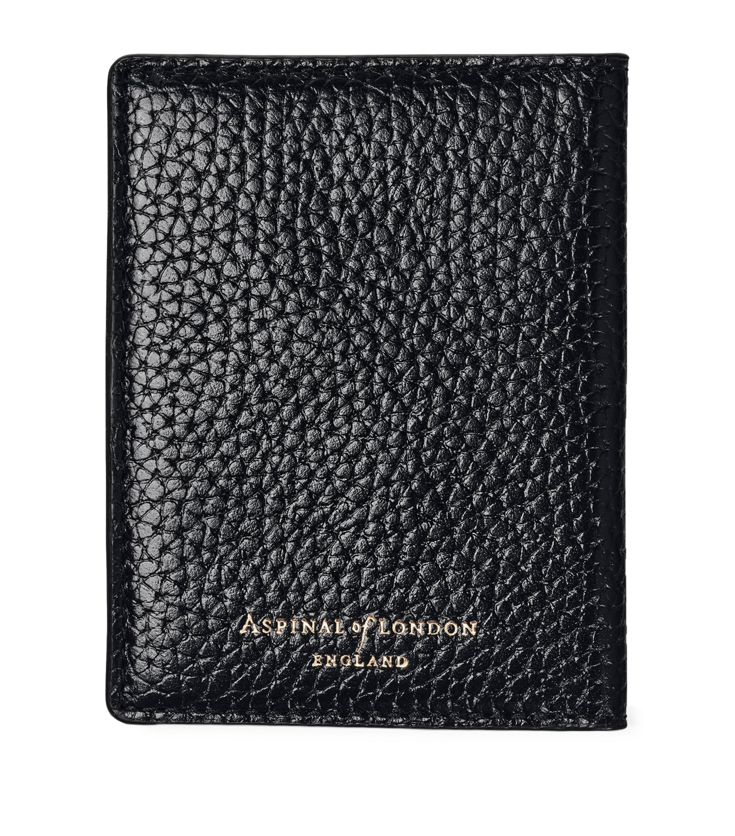 Leather Travel Card Holder BLACK Image 3