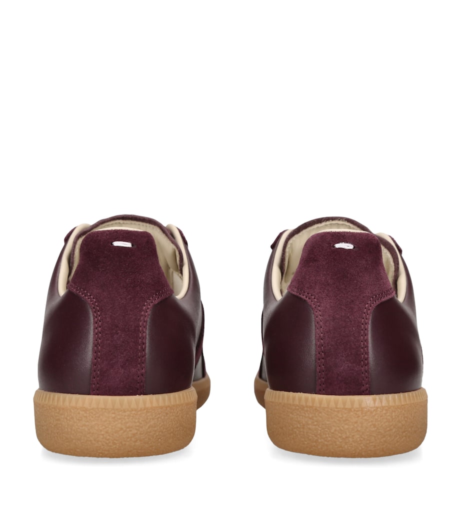 Maison Margiela Leather Replica Sneakers Wine Image 3