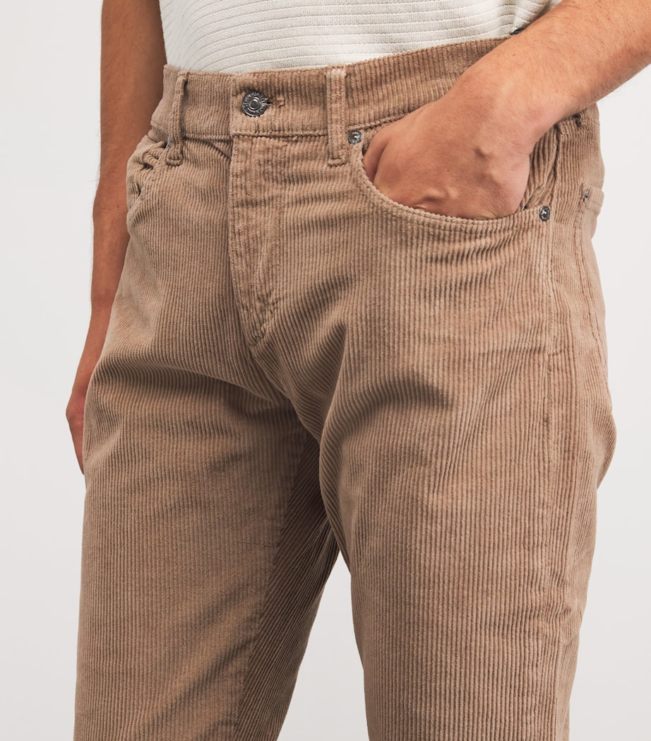Corduroy Straight Trousers U71LR CORDUROY SLVR Image 6