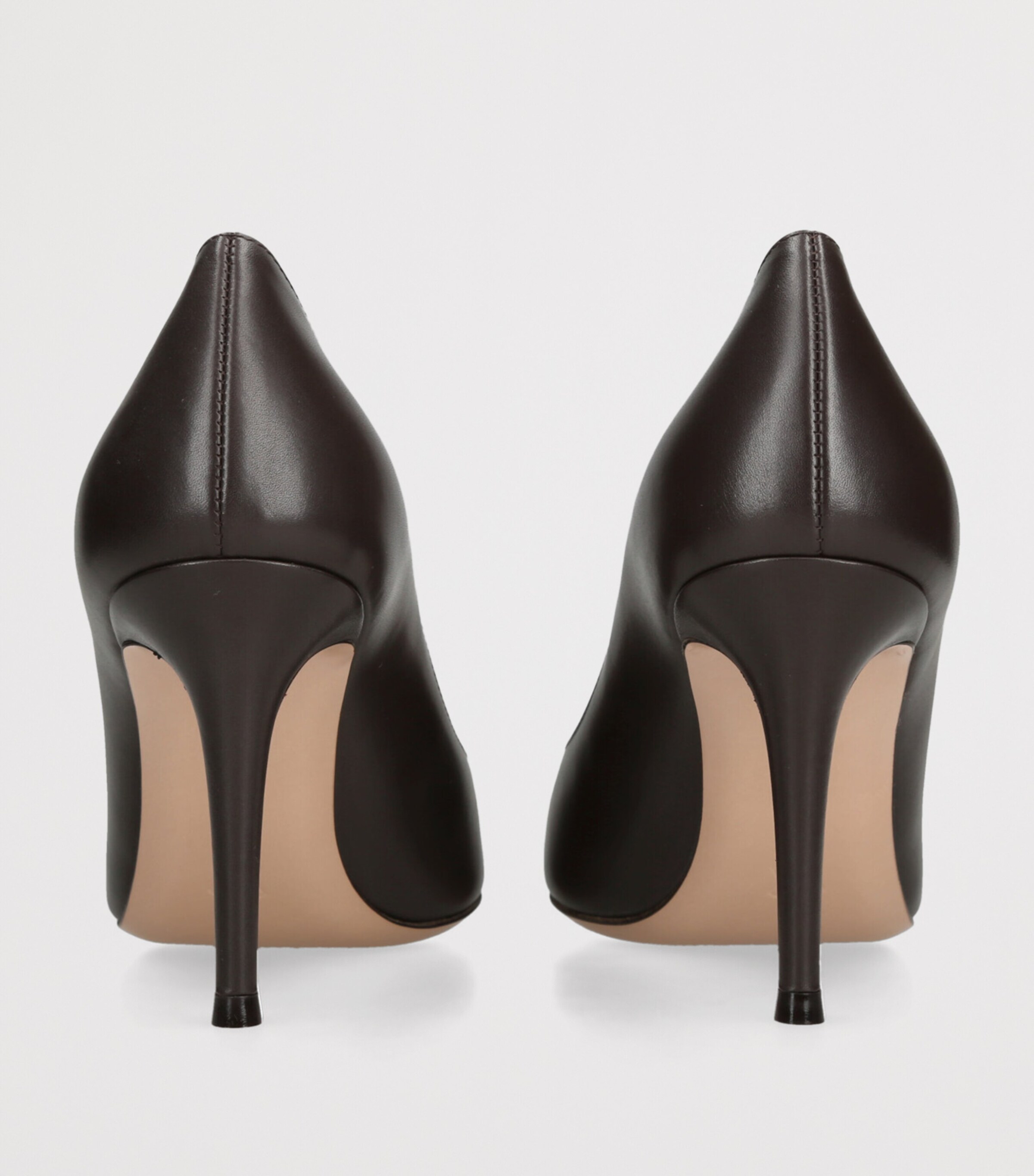 Gianvito Rossi Leather Gianvito Pumps 85 Dark Brown Image 2