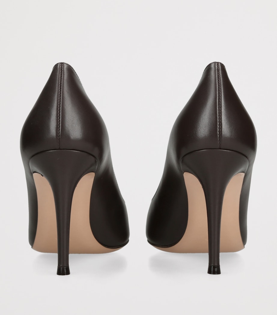 Leather Gianvito Pumps 85 DARK BROWN Image 2