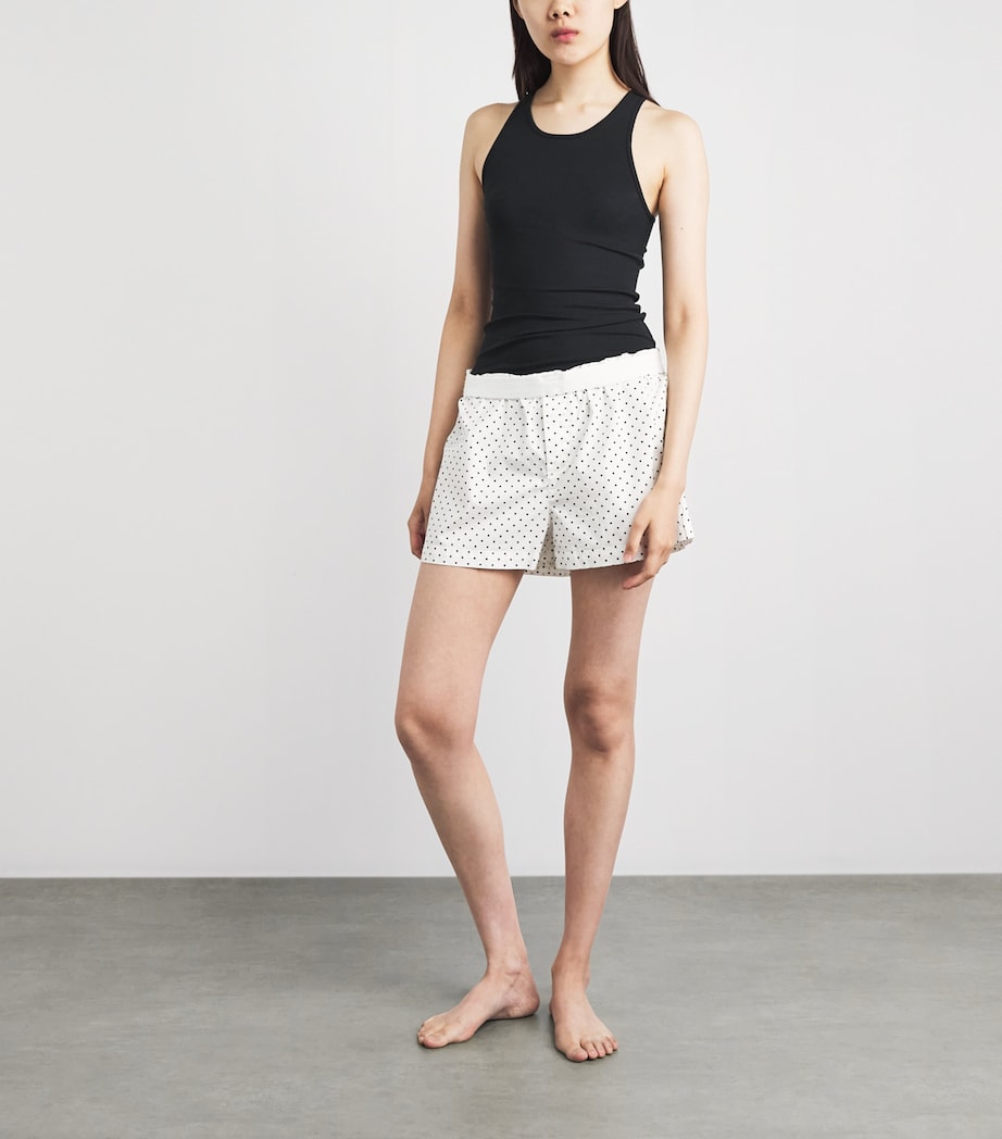 Skims Womens Poplin Boxer Pyjama Set Onyx Dot Image 2