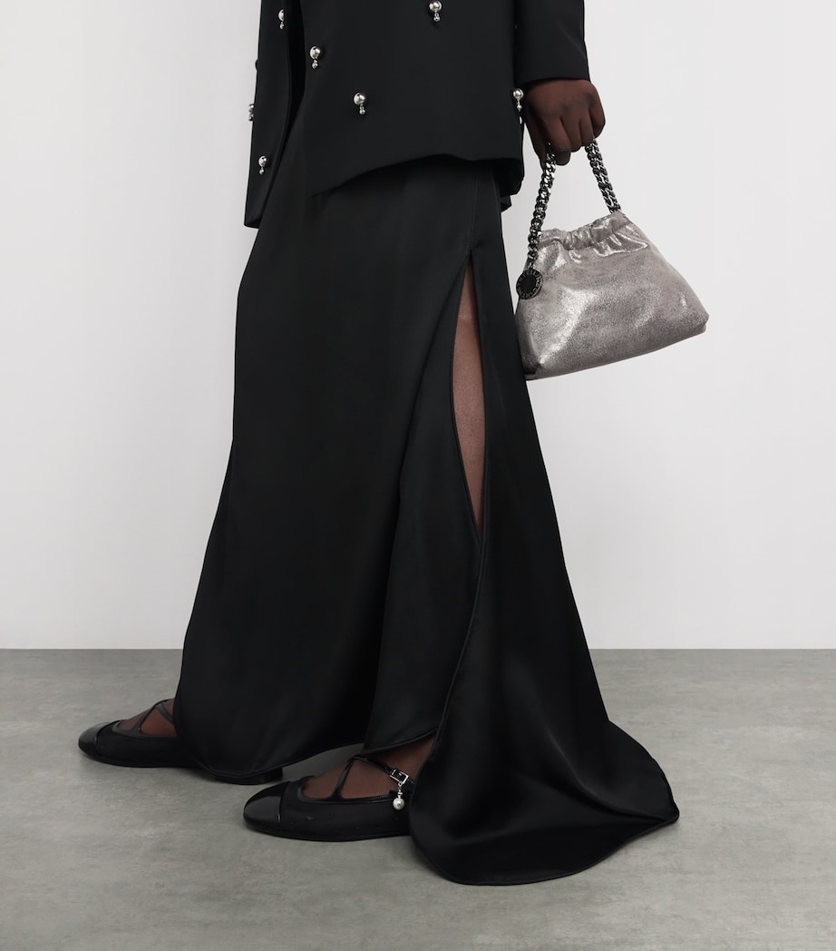 Metallic Falabella Top-Handle Bag 1113 STEEL GREY Image 5