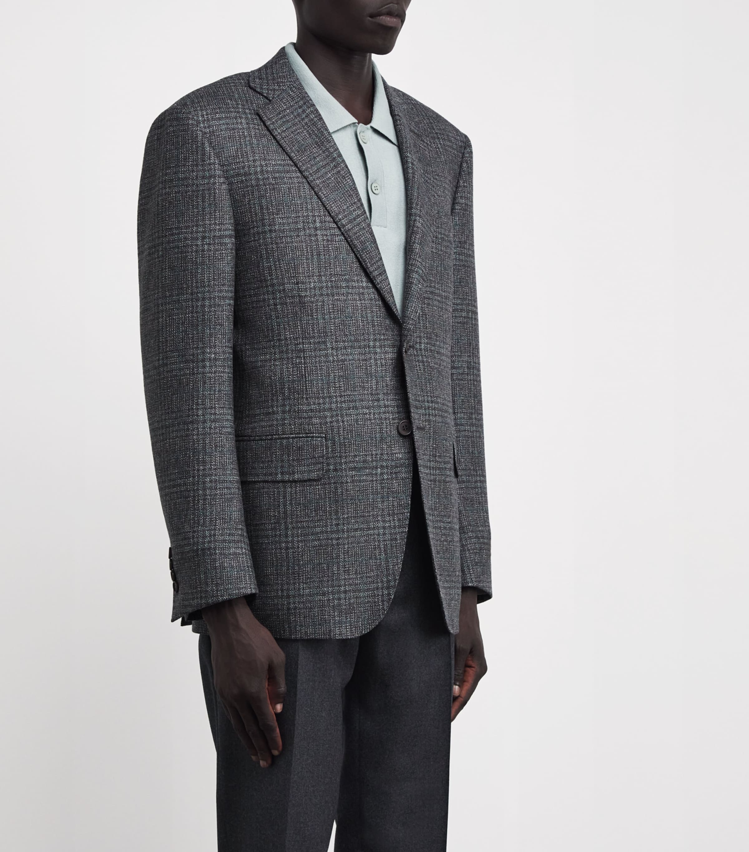 Wool Check Blazer 203 Image 3