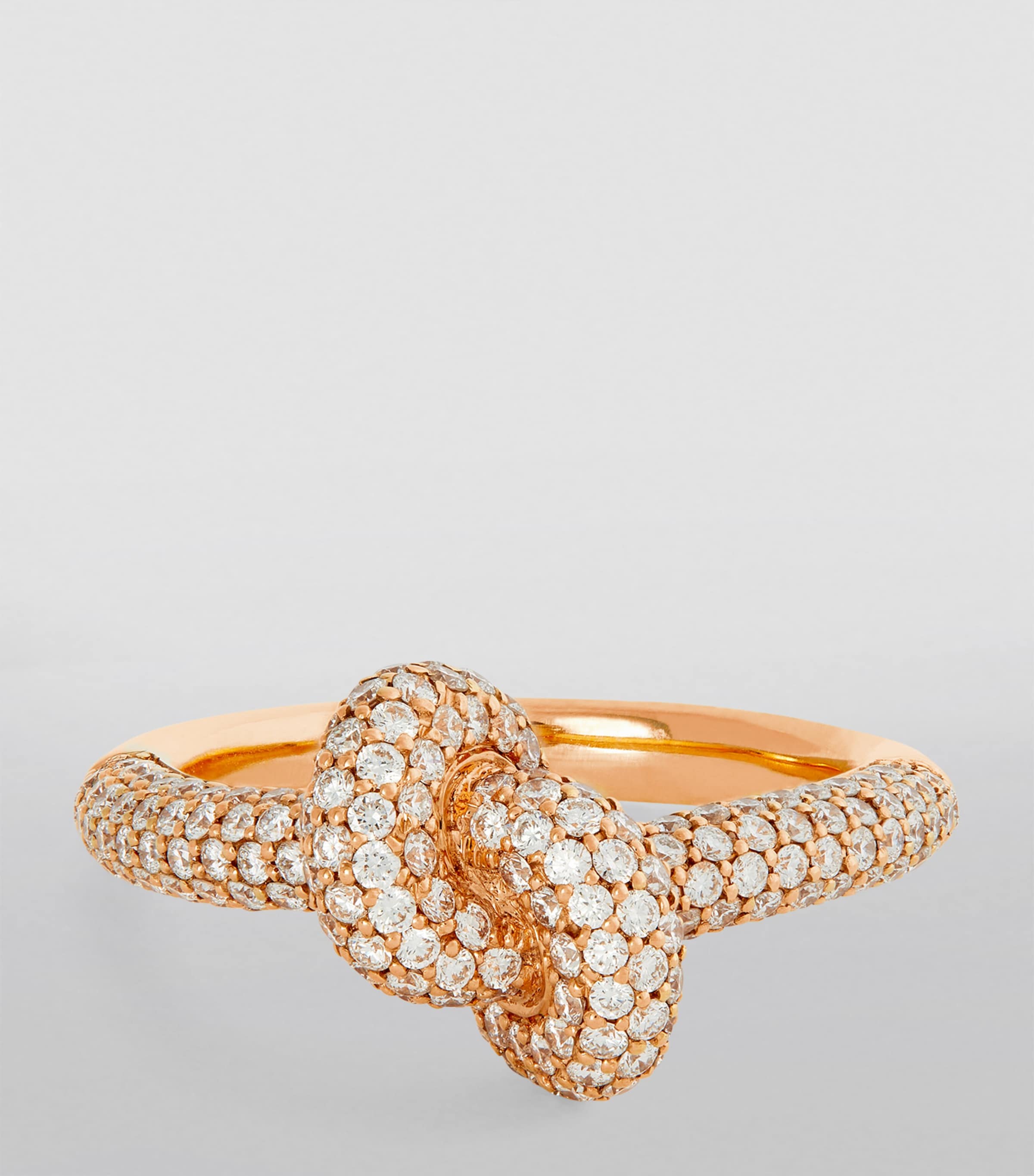 Rose Gold and Diamond Absolutely Tight Knot Ring (Size 55) ROSE GOLD Image 3