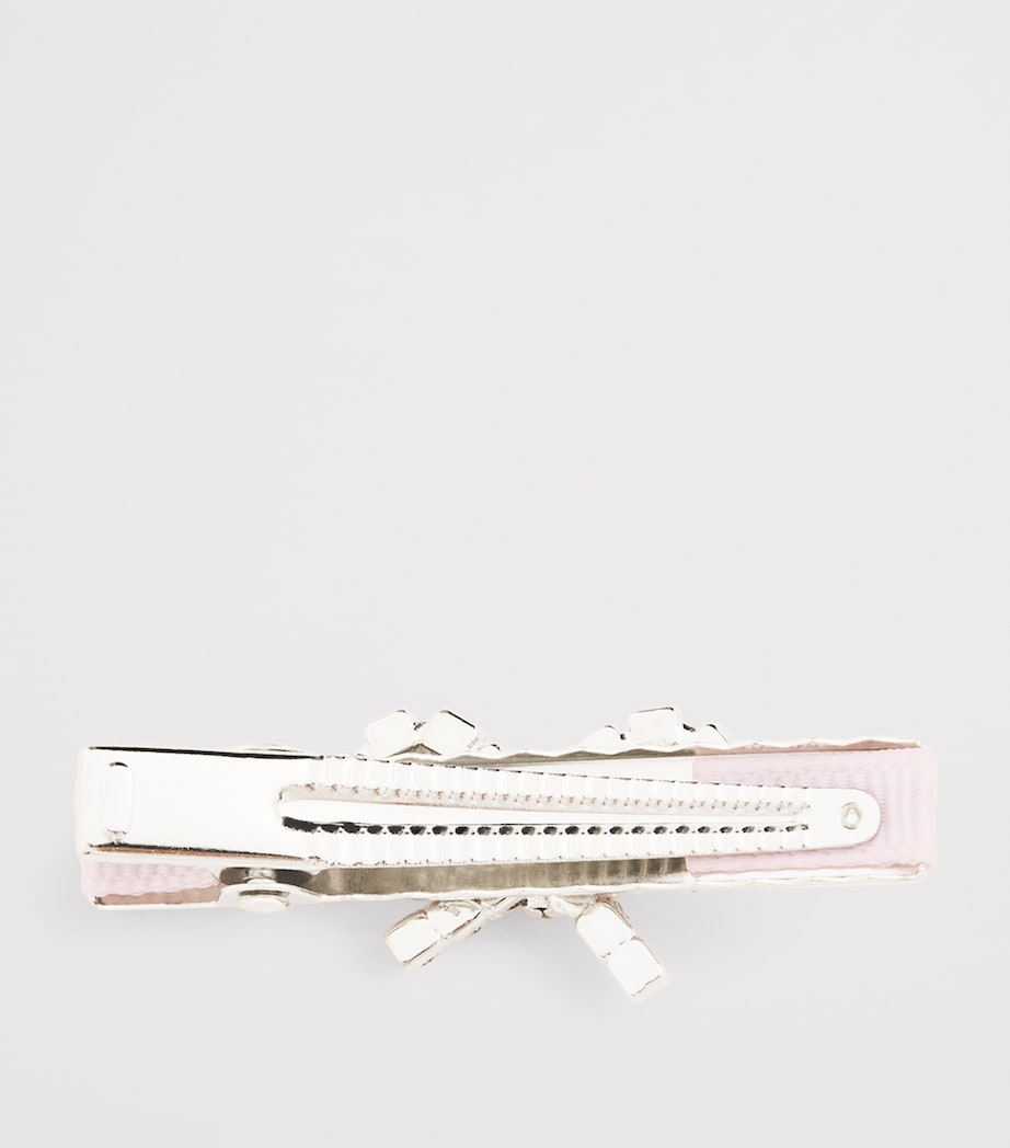 Crystal Bow Hairclips (Pack of 4) PINK Image 3