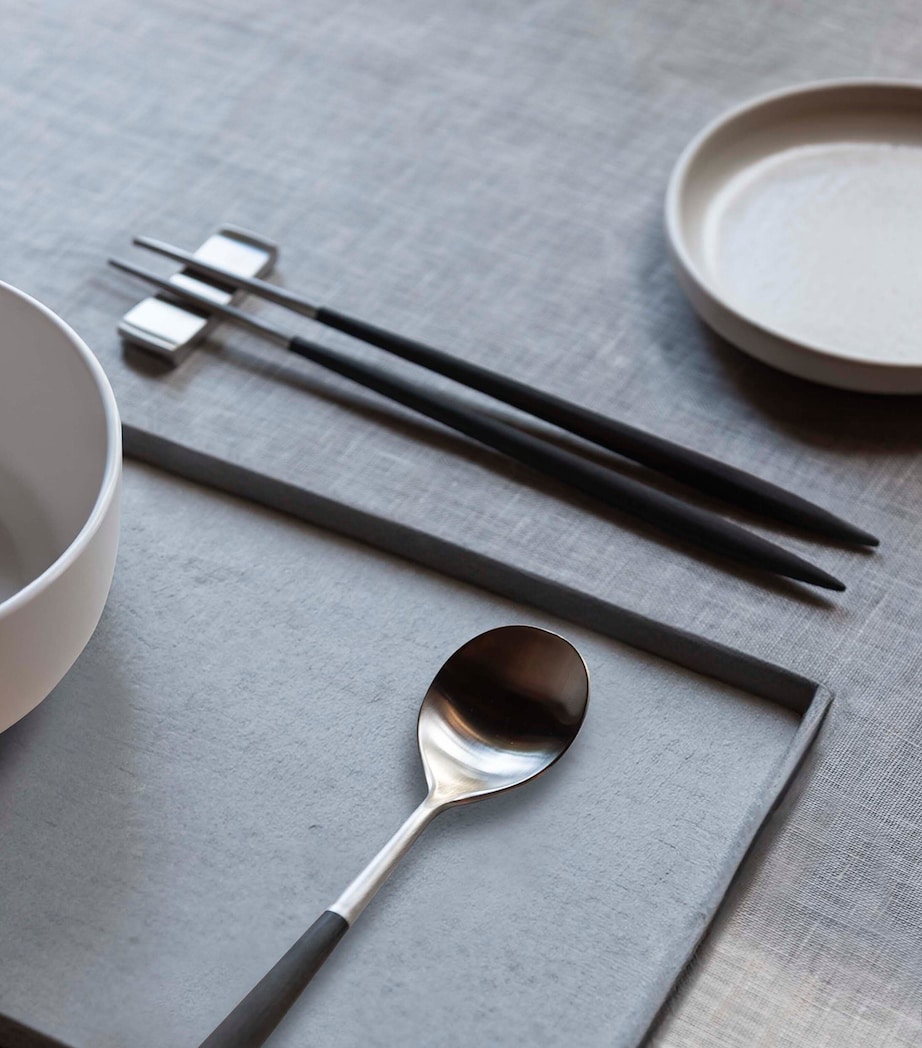 Set of 6 Stainless Steel Ares Chopsticks BLACK Image 2