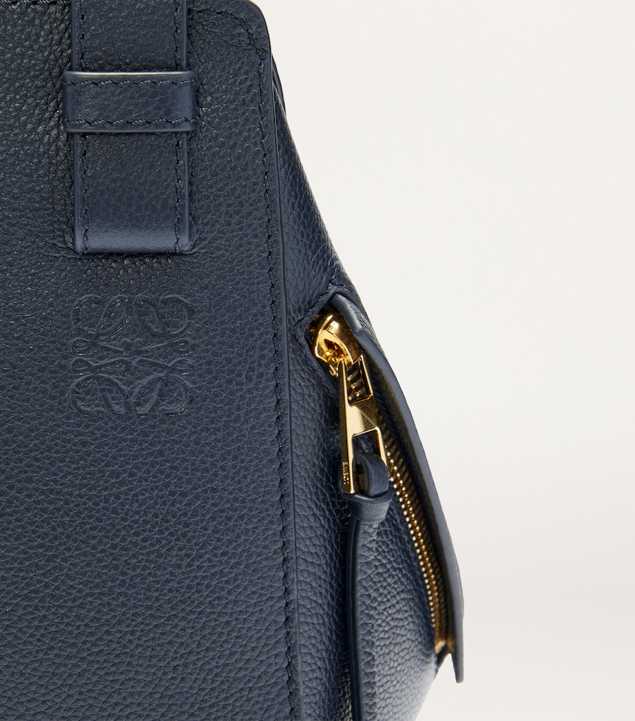 Leather Hammock Top-Handle Bag DEEP NAVY Image 7
