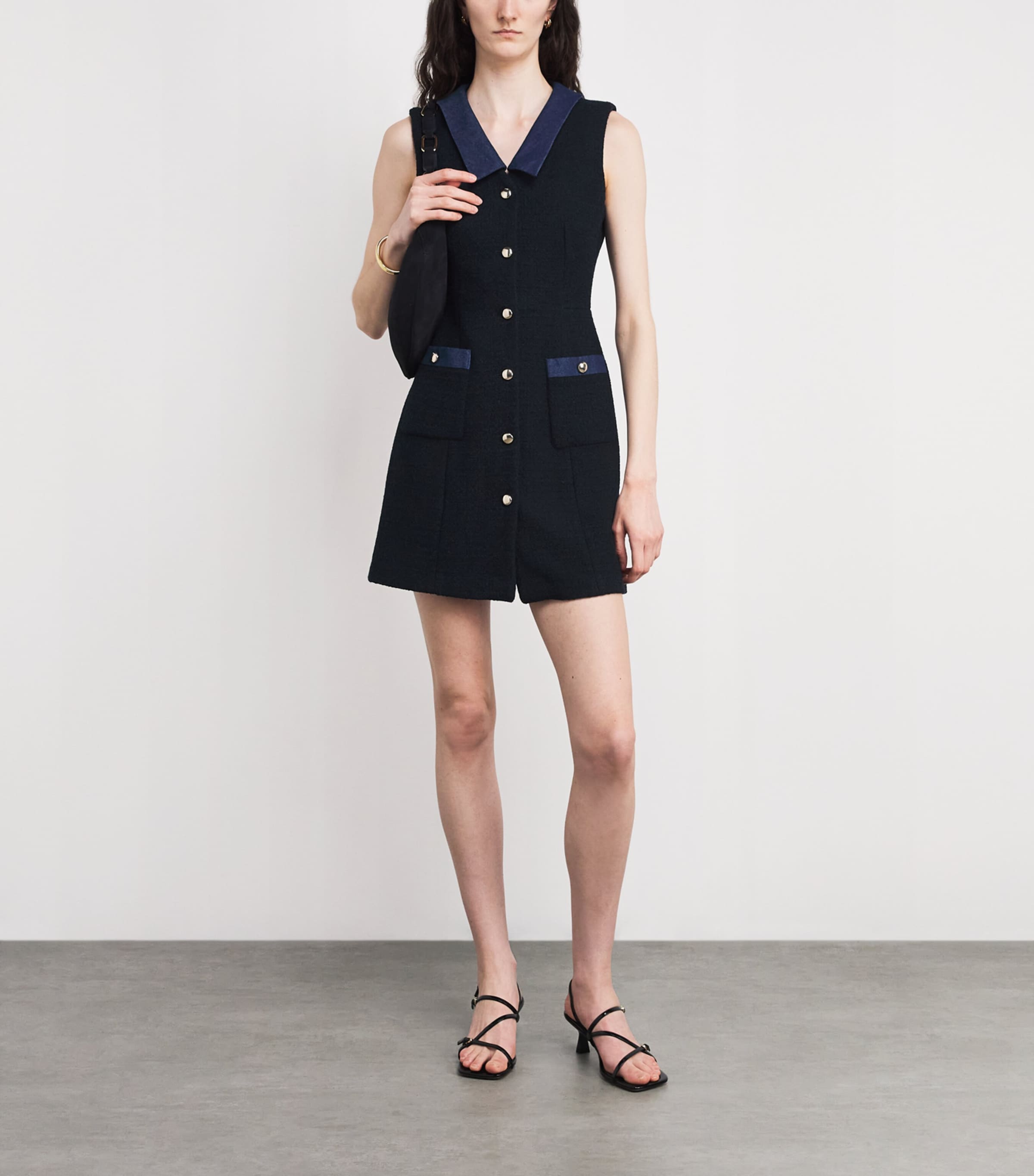 Tweed Mini Dress NAVY Image 2