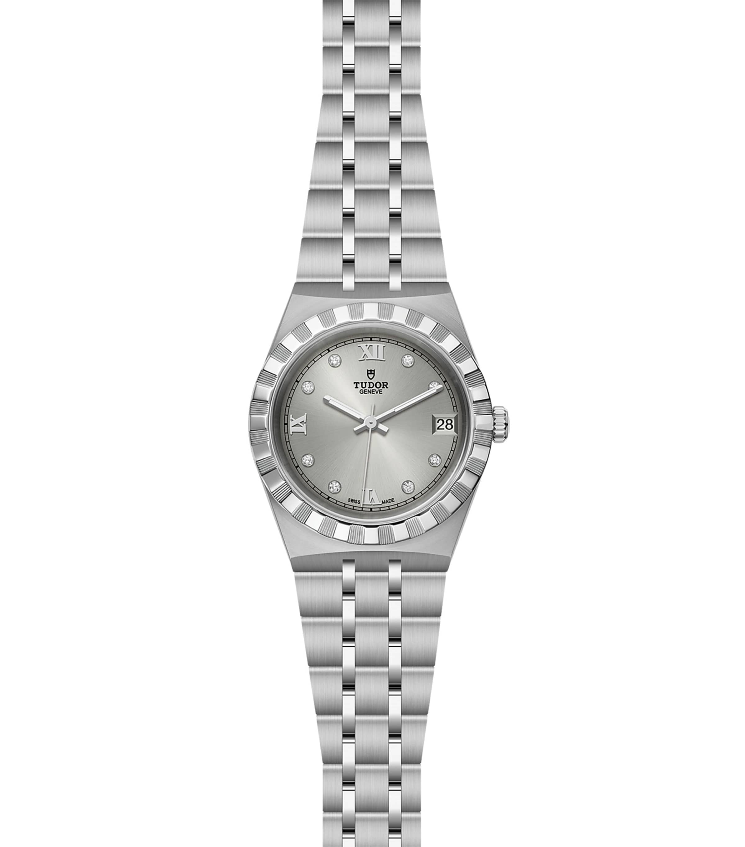 Stainless Steel and Diamond Royal Watch 34mm SILVER Image 4