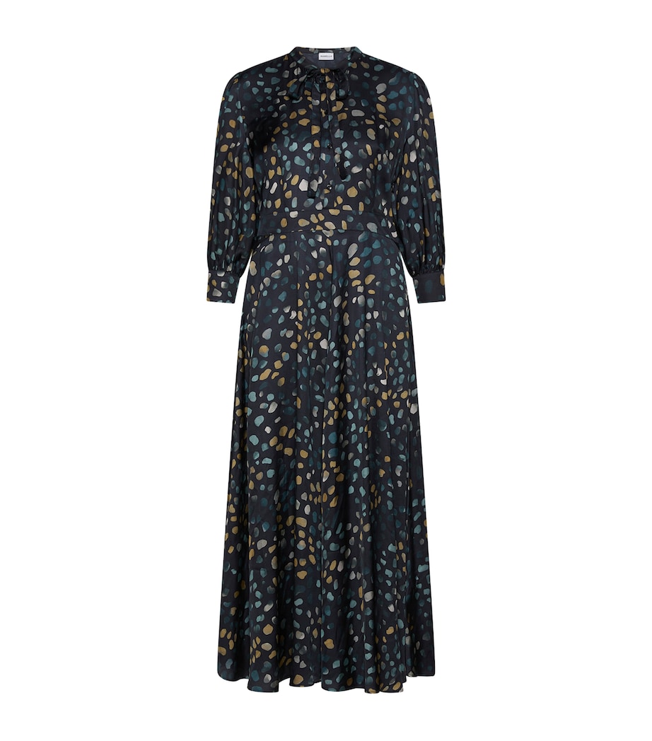 Marella Womens Ribbon-Detail Midi Shirt Dress Navy Image 1