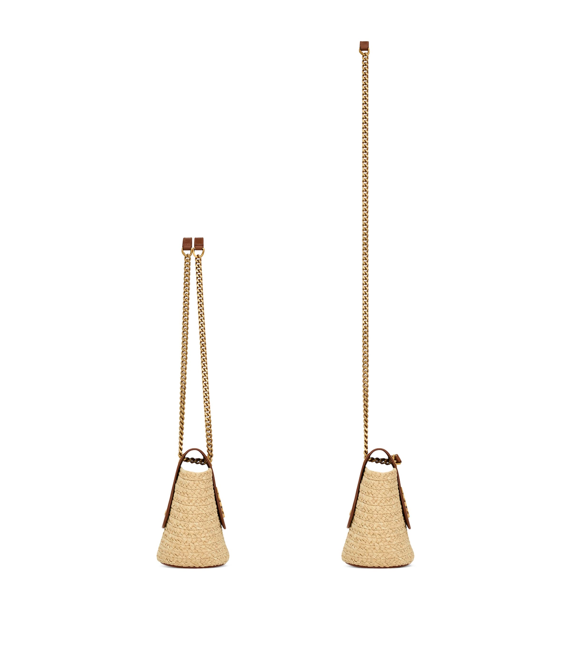 Saint Laurent Mini Raffia Panier Shoulder Bag Image 3