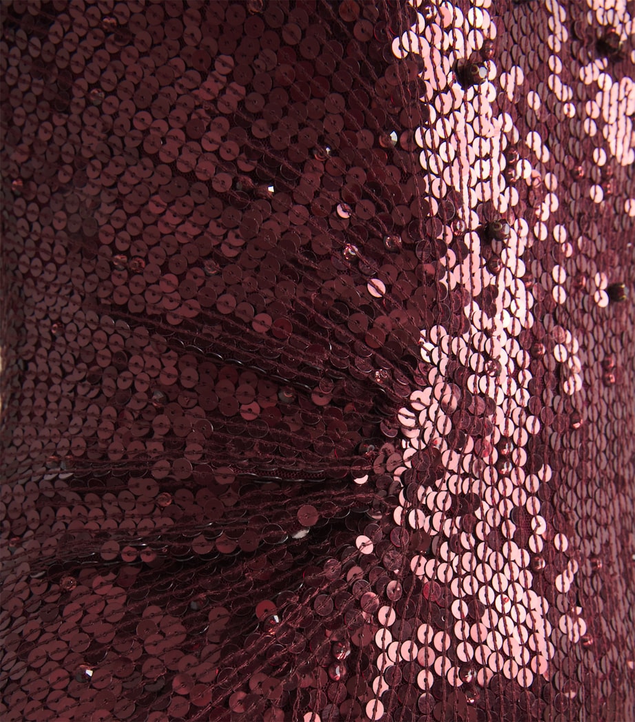 Jenny Packham Womens Sequinned Manon Gown Cardinal Image 6