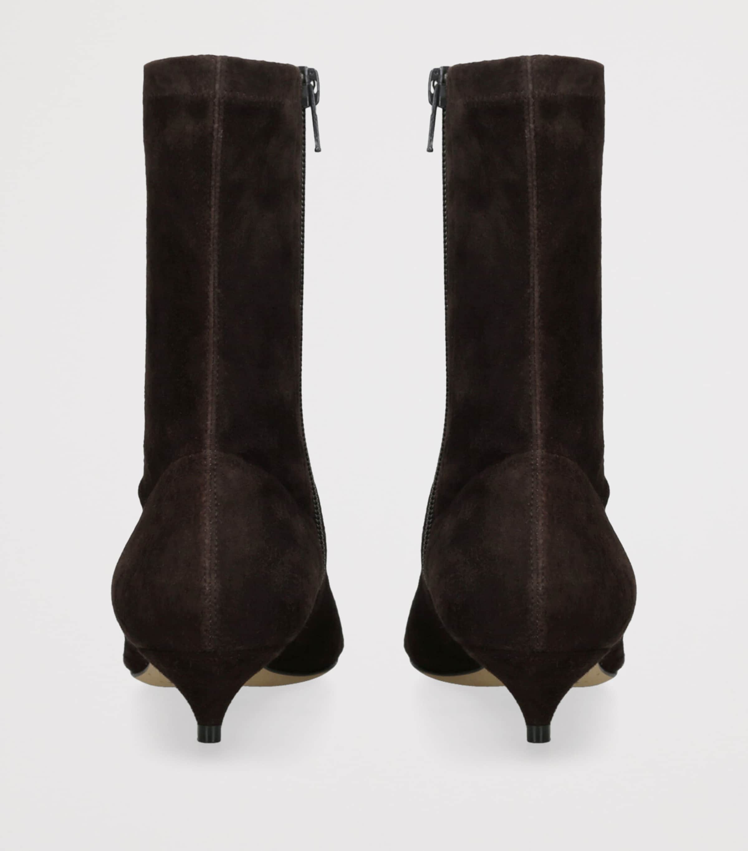 Liisa Suede Ankle Boots 35 DARK BROWN Image 2