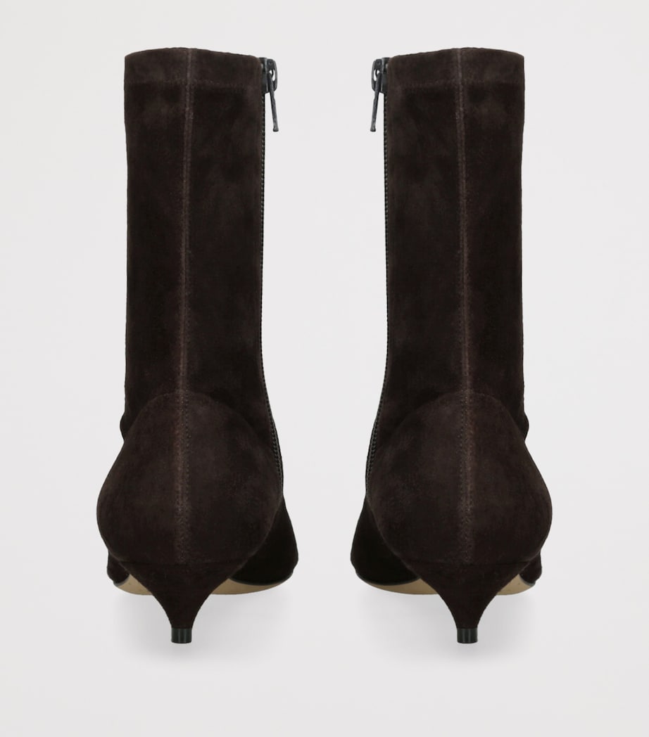 Liisa Suede Ankle Boots 35 DARK BROWN Image 2
