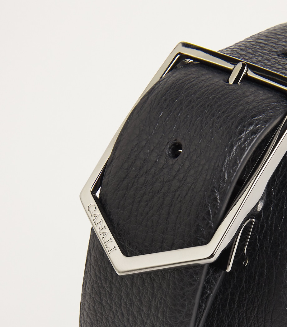 Canali Leather Arrow Belt Image 6